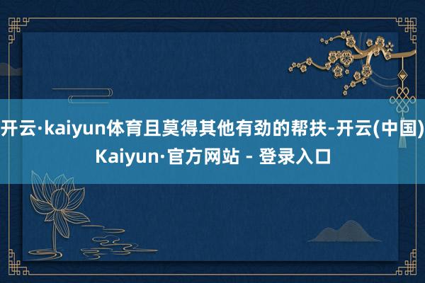 开云·kaiyun体育且莫得其他有劲的帮扶-开云(中国)Kaiyun·官方网站 - 登录入口
