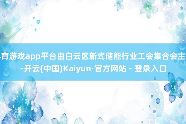 体育游戏app平台由白云区新式储能行业工会集合会主持-开云(中国)Kaiyun·官方网站 - 登录入口